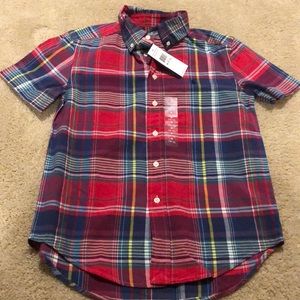 Boys Ralph Lauren Polo plaid shirt NWT Medium